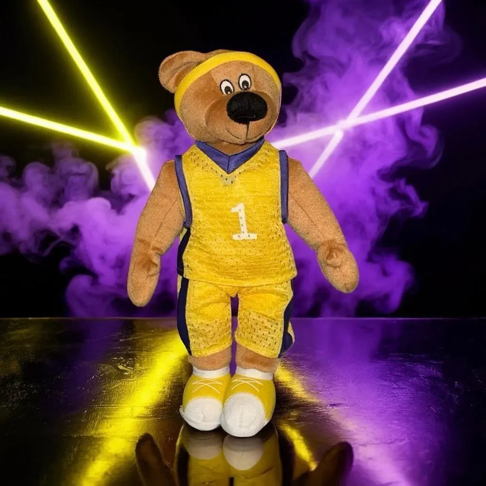 BJ Toy Company Basketball Bear Plush Lakers Yellow/Purple Colord Uniform Stuffed